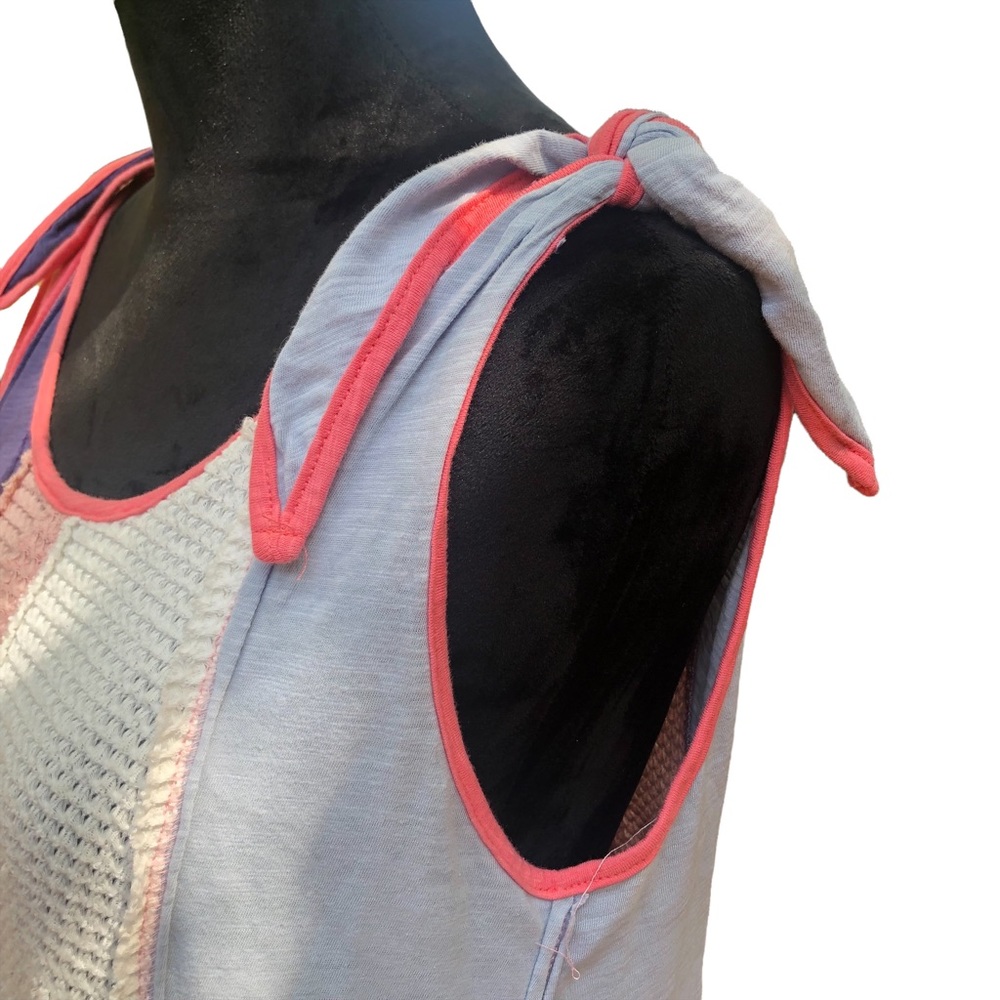 L Love Inside Out Vertical Stripe Colorblock Tank Top size M - Picture 4 of 8